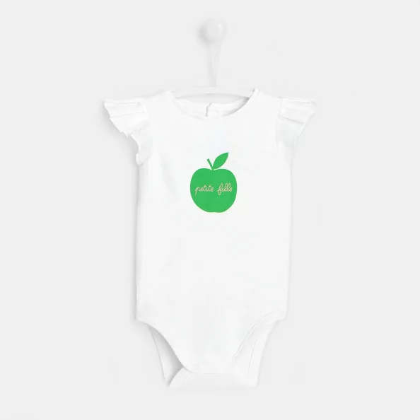 Body bébé fille motif pomme