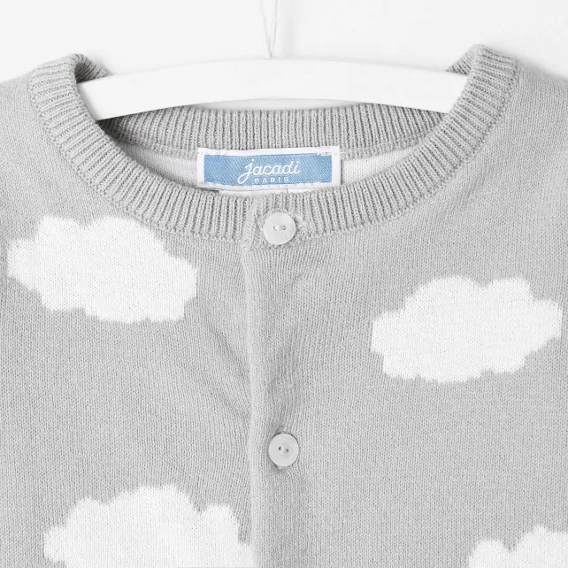 Cardigan bébé garçon motif nuage