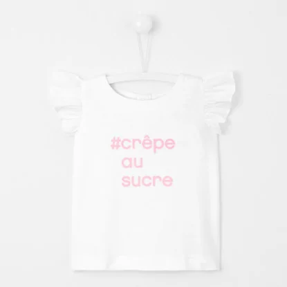 T-shirt bébé fille à message