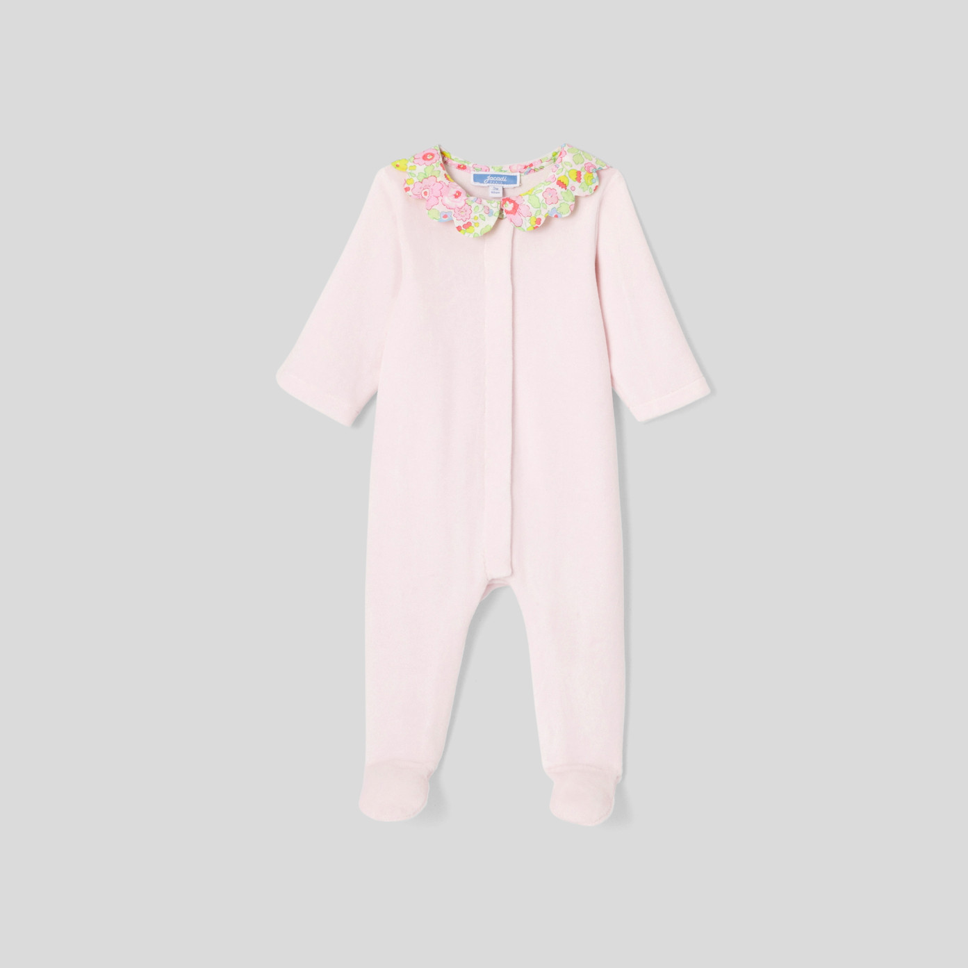 Pyjama bébé fille en velours bouclette Taille 1M Couleur ROSE PALE ...