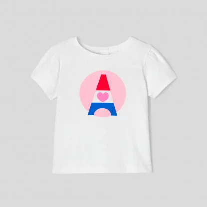 T-shirt bébé fille en coton organique