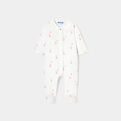 Pyjama bébé fille en velours imprimé