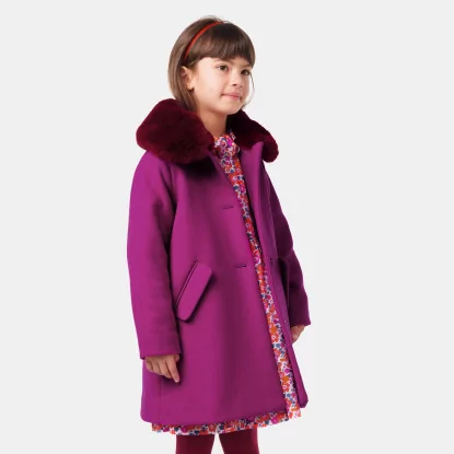 Manteau enfant fille en laine