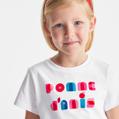 T-shirt enfant fille à message